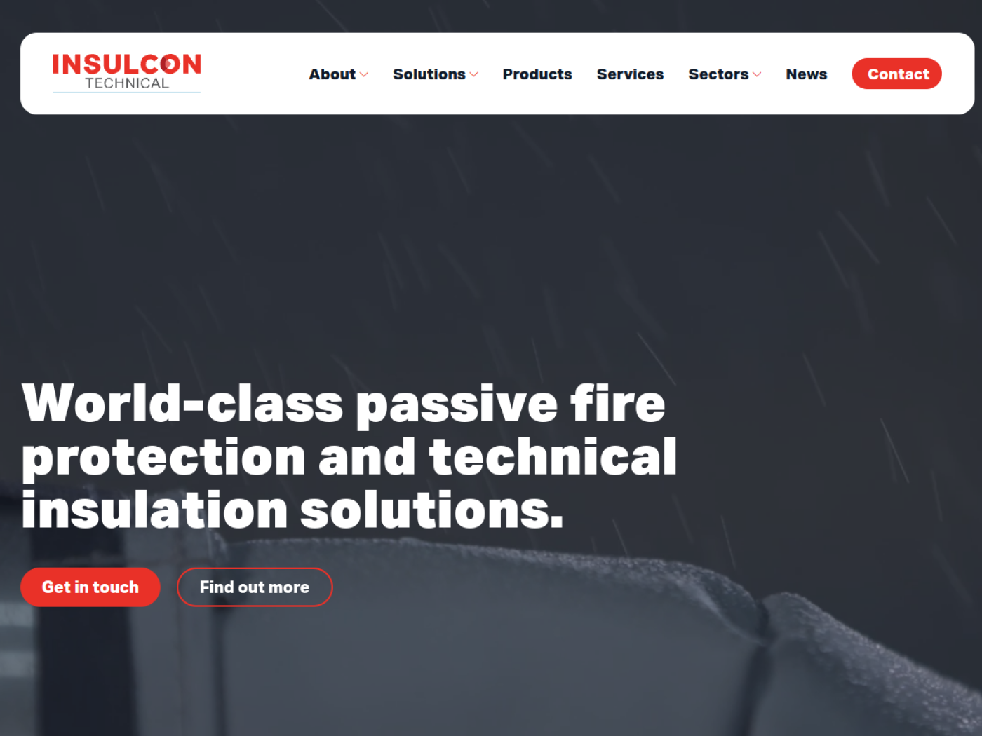 Website hero screenshot of insulcontechnical.com
