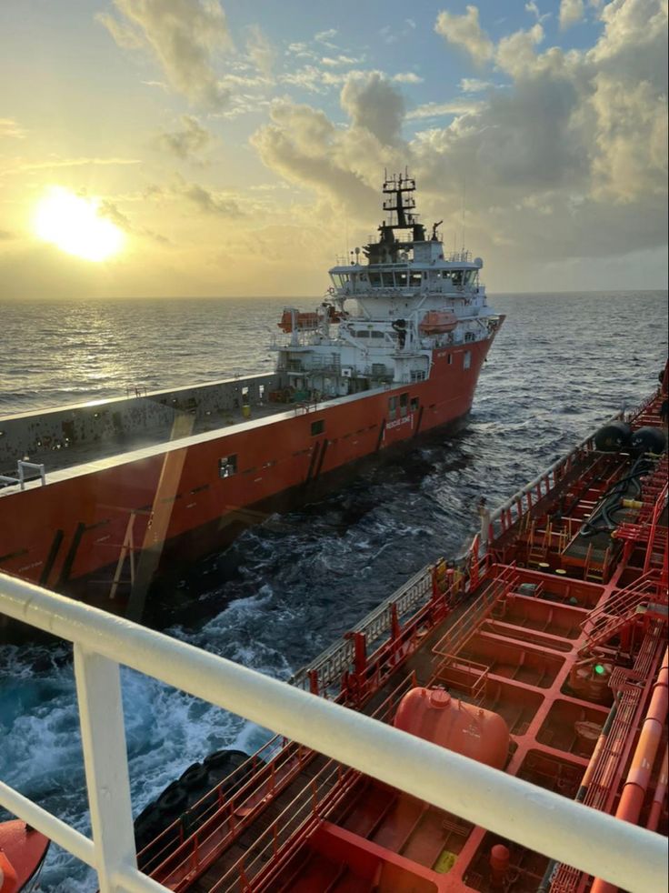 Marine support vessel operating offshore